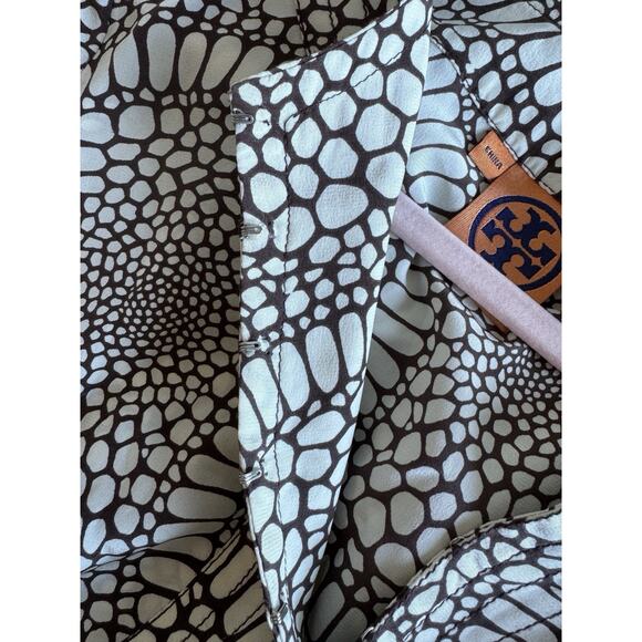 Tory Burch 100%silk Tunic Top Brown 6 - Picture 5 of 8